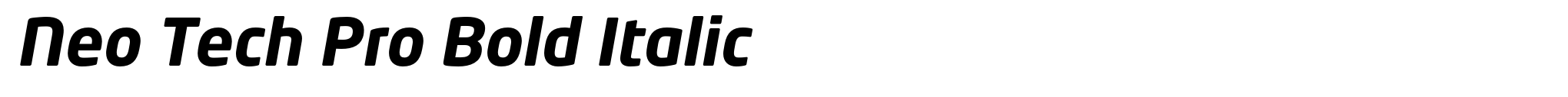 Neo Tech Pro Bold Italic image